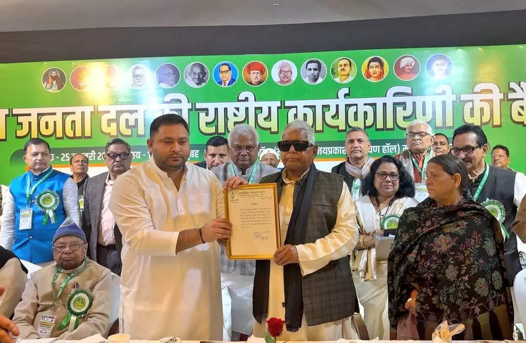 With father Lalu on stage, Tejashwi named RJD's No. 2; sister Rohini protests