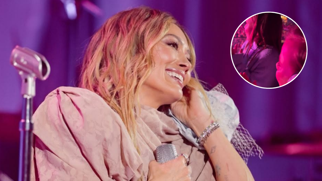 Hilary Duff’s adorable daughters cheer for her in her concert