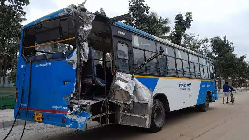 Superfast train rams reversing bus in Bengaluru; conductor injured