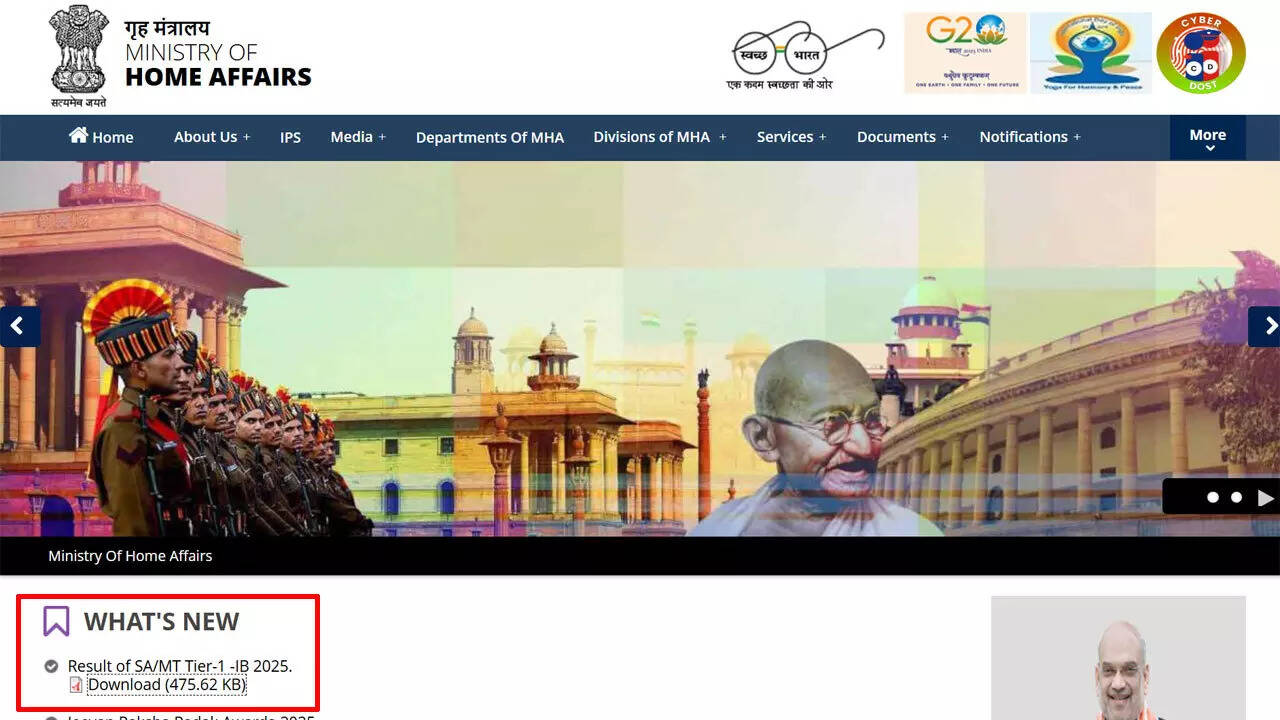 IB SA MT Exam 2025 Tier I Result out at mha.gov.in, check PDF of shortlisted candidates here