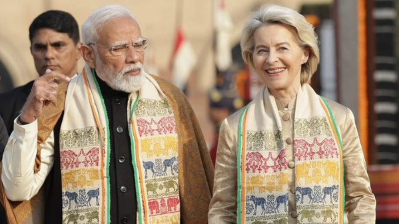 Threads of partnership: EU President Ursula and PM Modi twin in Eri silk scarf