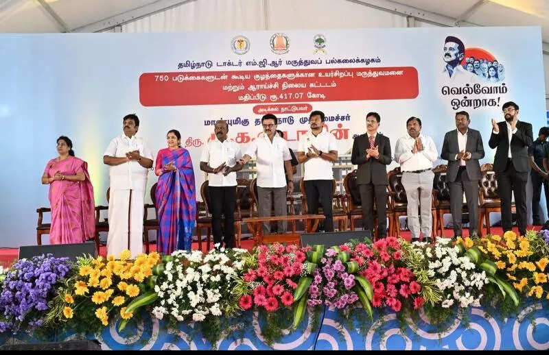 Stalin lays foundation stone for children’s hosp