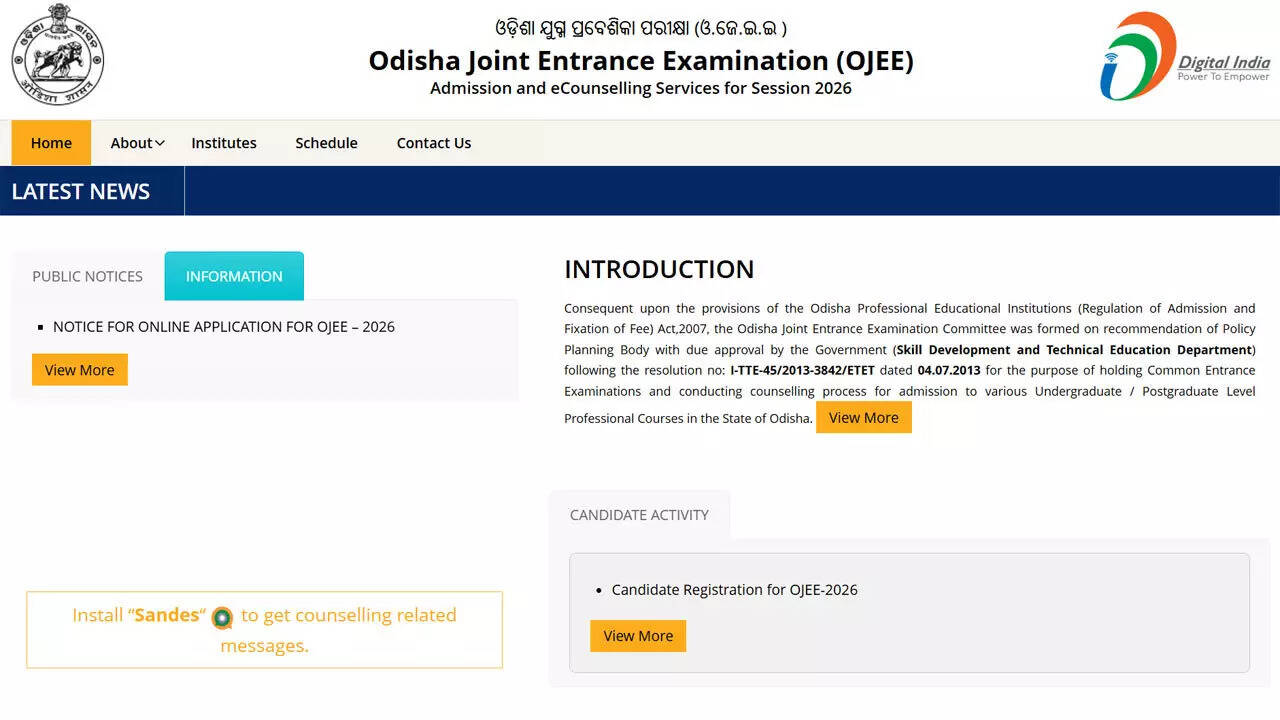 OJEE 2026 registration begins today for UG, PG courses; check dates, eligibility, application steps here