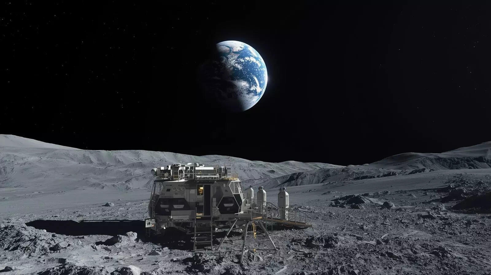 Earth may be observed from the moon instead of orbital satellites in the future