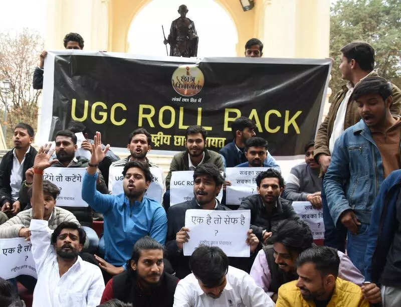 Students stage massive protests against UGC regulation 2026 across UP