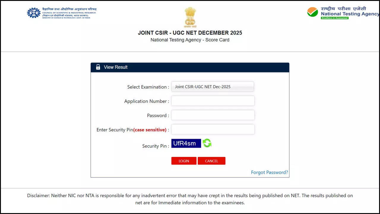 CSIR UGC NET December 2025 result out at csirnet.nta.nic.in, download scorecards here