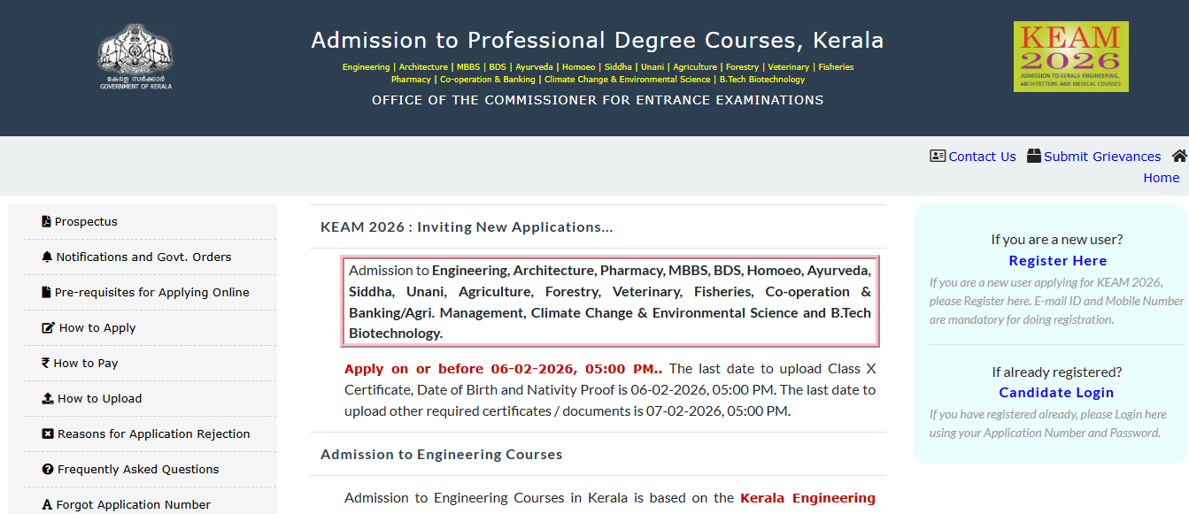KEAM 2026 registration ends on February 6: Apply before deadline, check required documents here