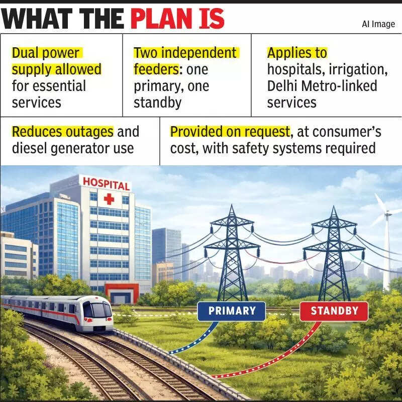Dual-feeder supply to cut outages for critical infra in Gurgaon