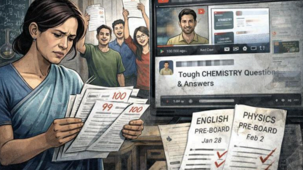 ‘Unusually high’ scores: Teacher flags Class 12 pre-board paper leak in Haryana; YouTube channel under scanner for 90% match