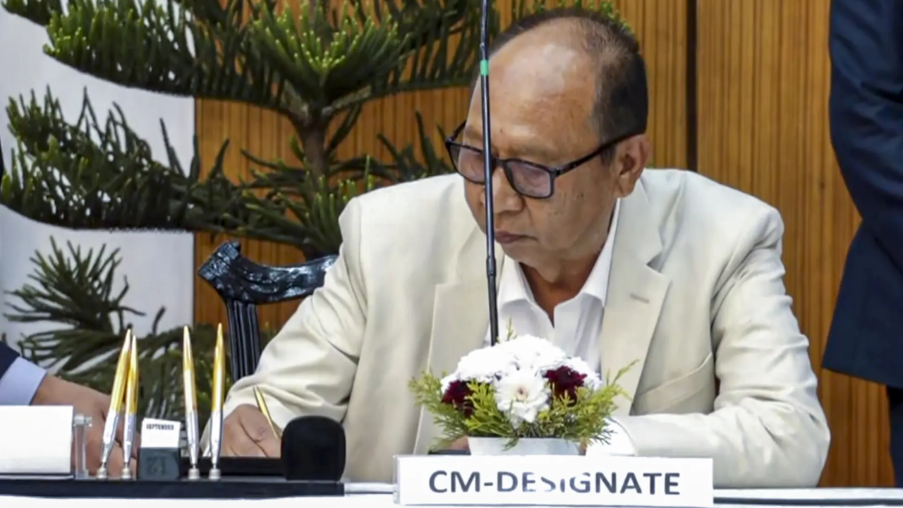 Yumnam Khemchand Singh takes oath as Manipur CM; BJP’s balancing act brings Meitei, Kuki &amp; Naga together