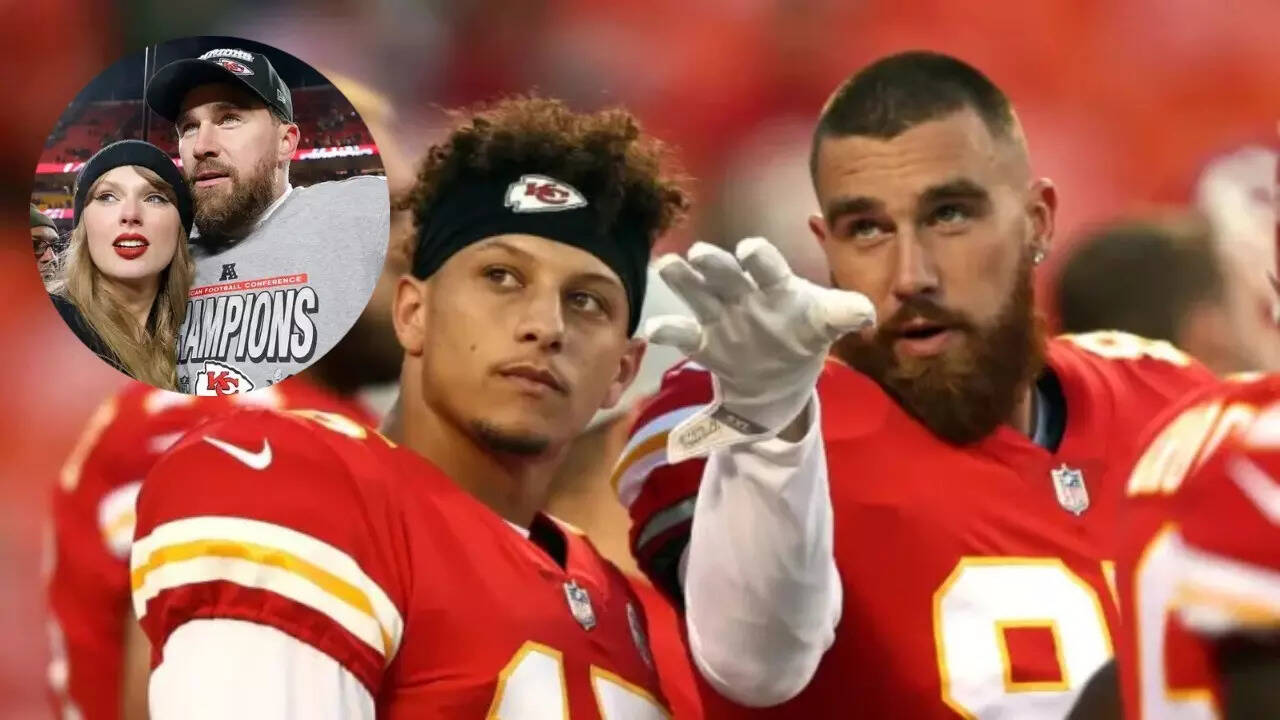 Mahomes on Taylor's fiancé, Travis's, retirement rumor