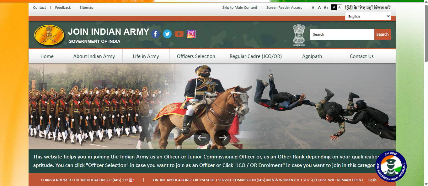 Indian Army SSC Tech recruitment 2026: Registration window closes today for 350 posts; direct link to apply here