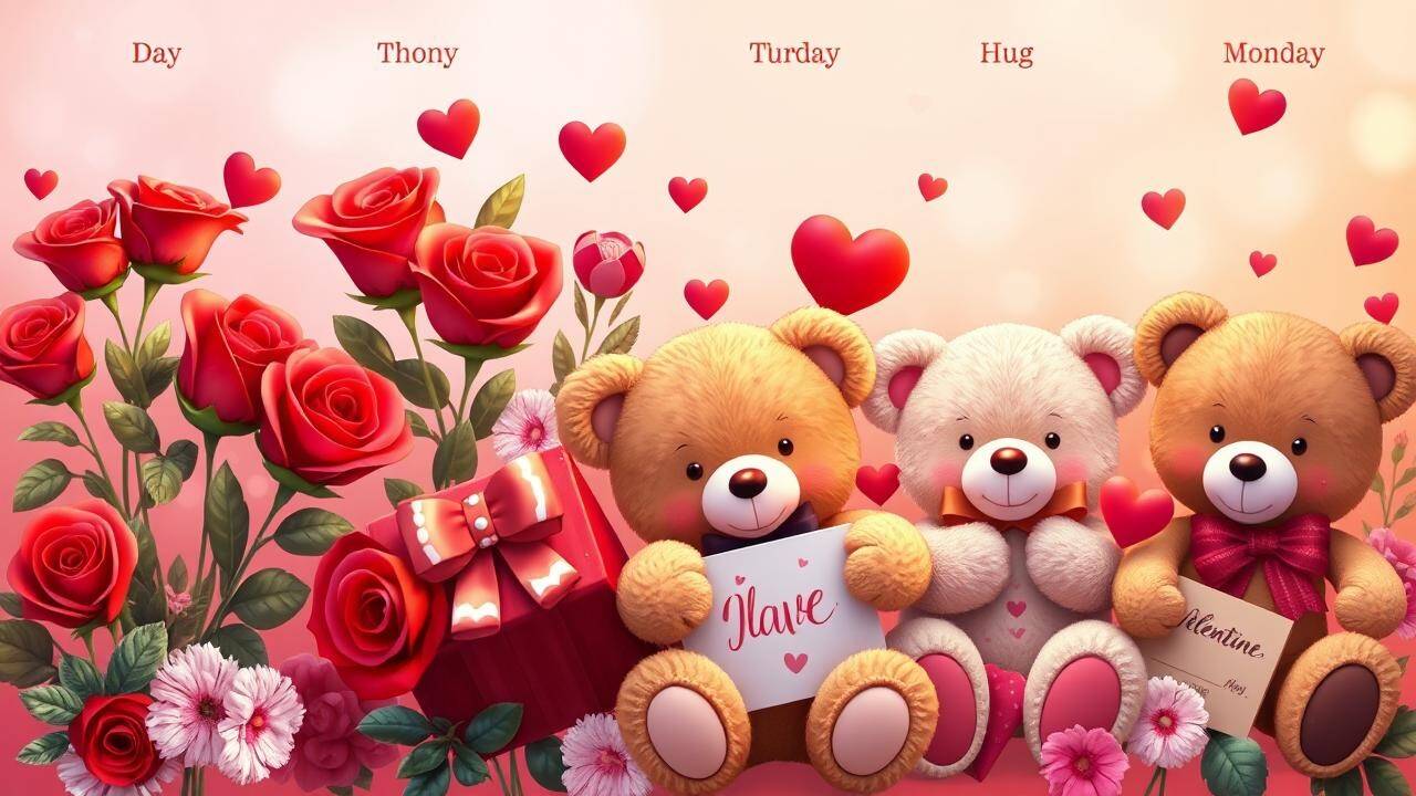 Valentine's Week Animated Collage