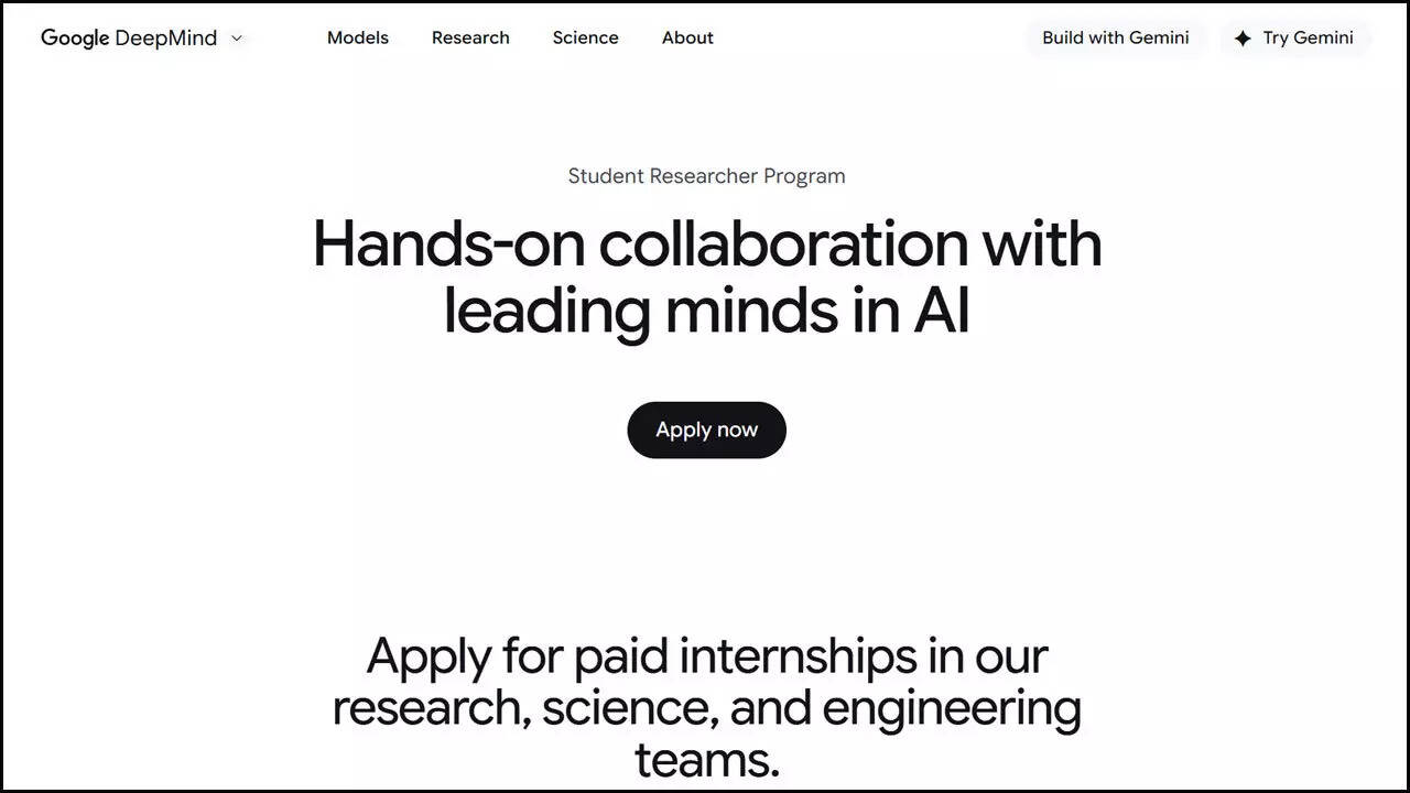 Google opens 2026 Student Researcher Programme offering AI and ML opportunities for BS, MS and PhD candidates