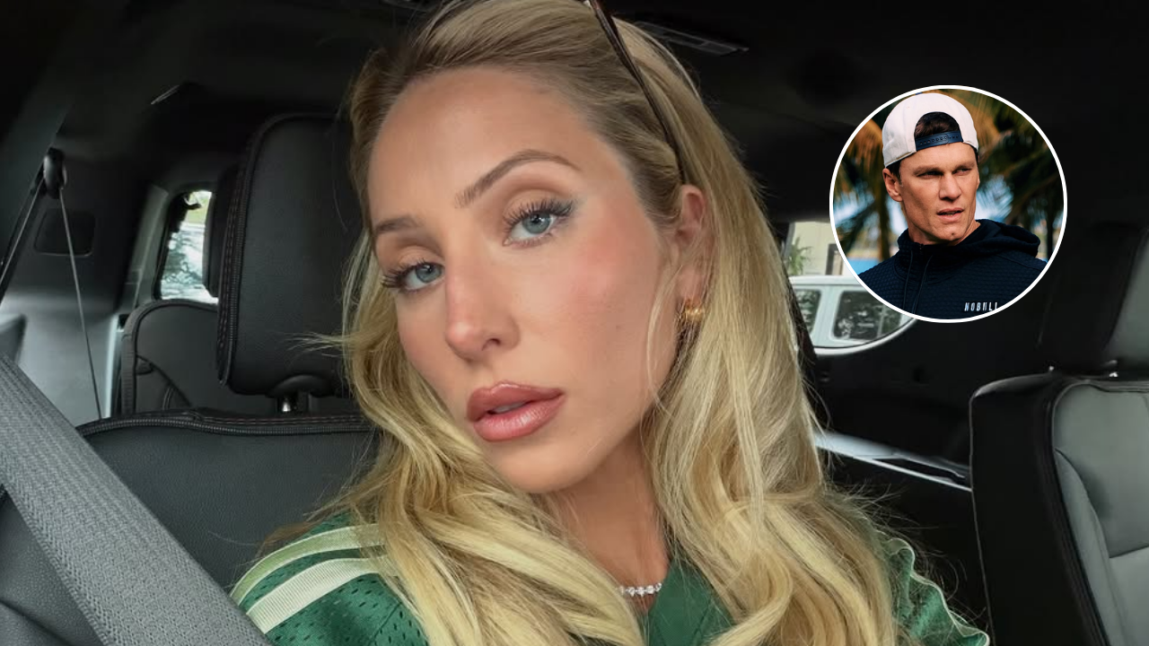 Alix Earle and Tom Brady spotted at the Super Bowl party