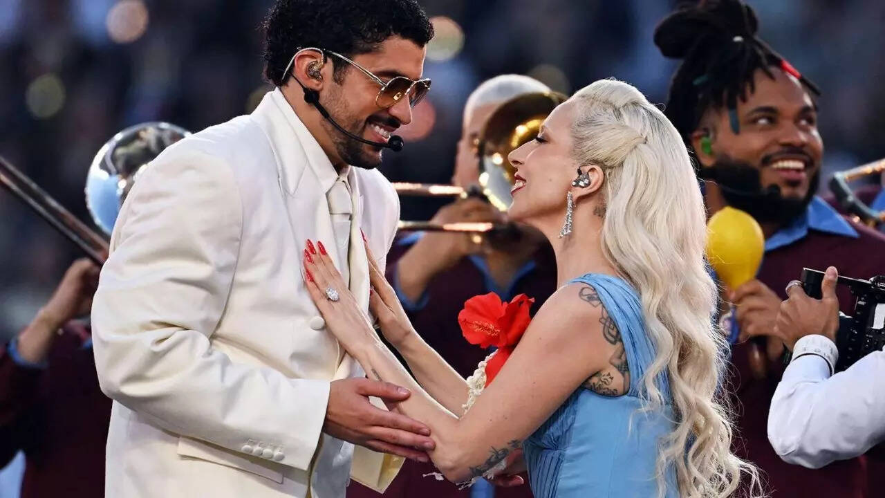Lady Gaga thanks Bad Bunny for the Super Bowl halftime show
