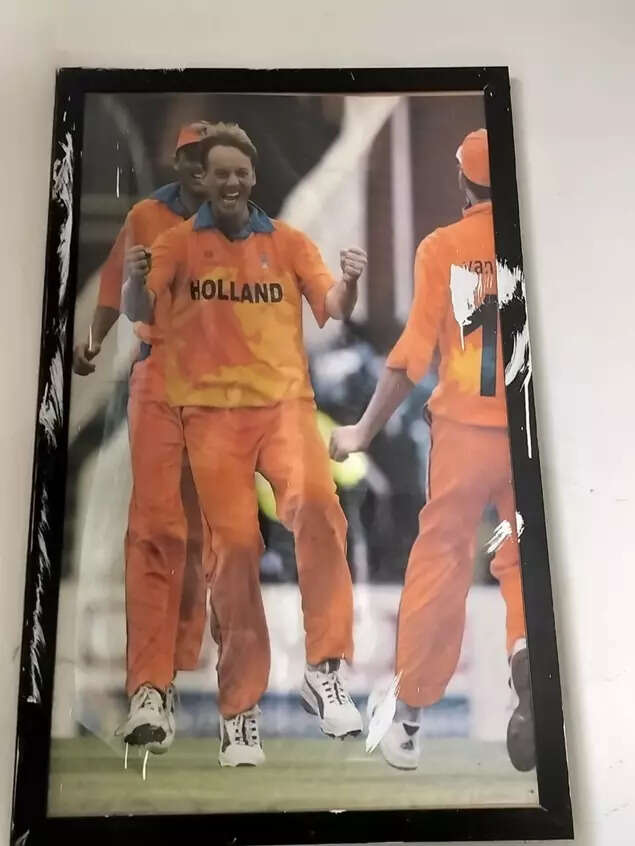 Tim de Leede's portrait in Arun Jaitley Stadium, Delhi.