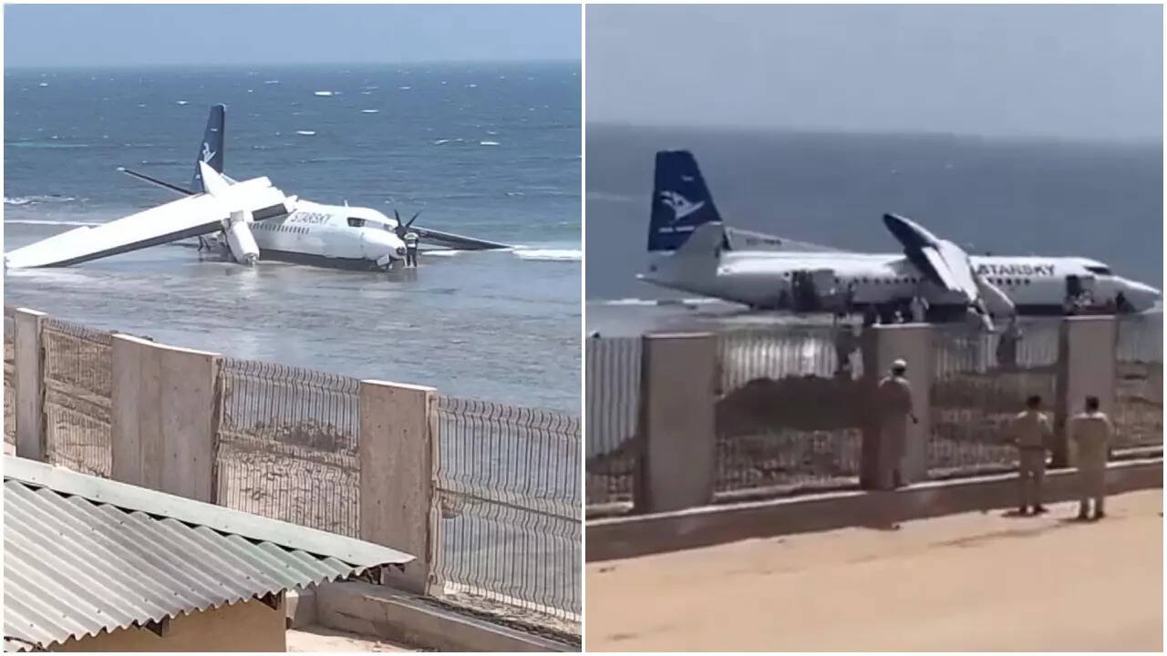 Plane with 55 on board crashes after takeoff in Somalia; all survive — watch