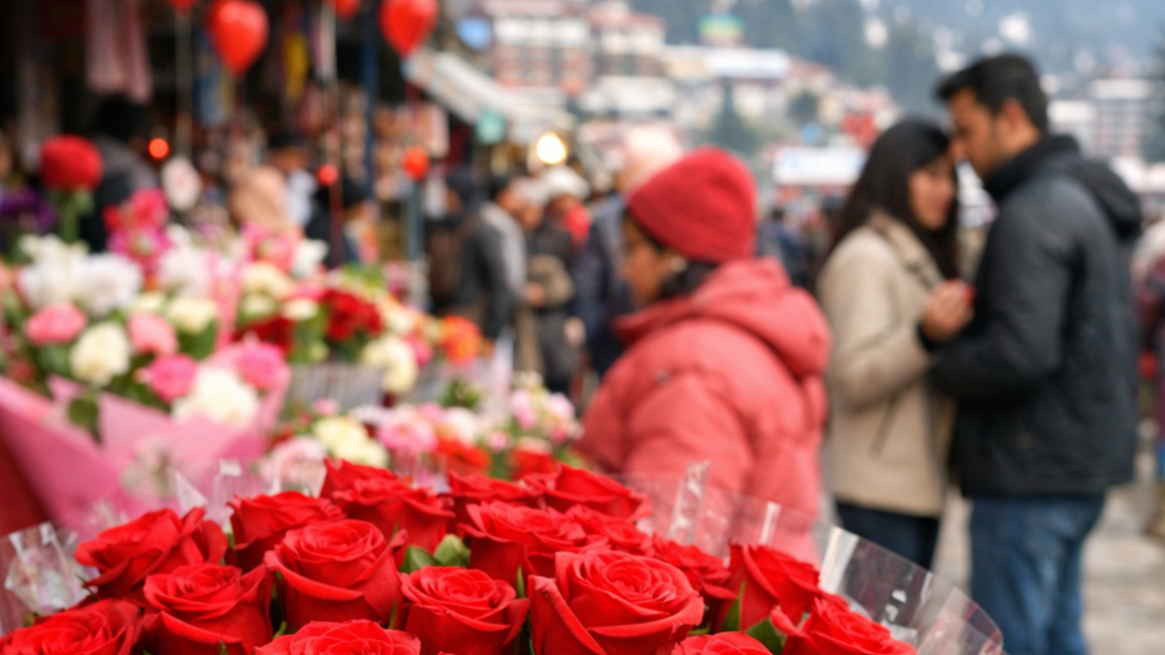 Rose rush ahead of Valentine Day 2026: Red romance runs high as prices reach Rs 100 apiece in Shimla