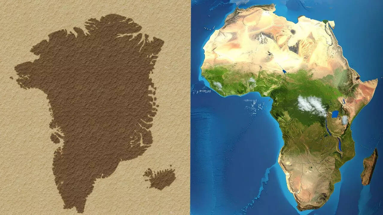 Why does Greenland appear bigger on maps than Africa, even though it is not