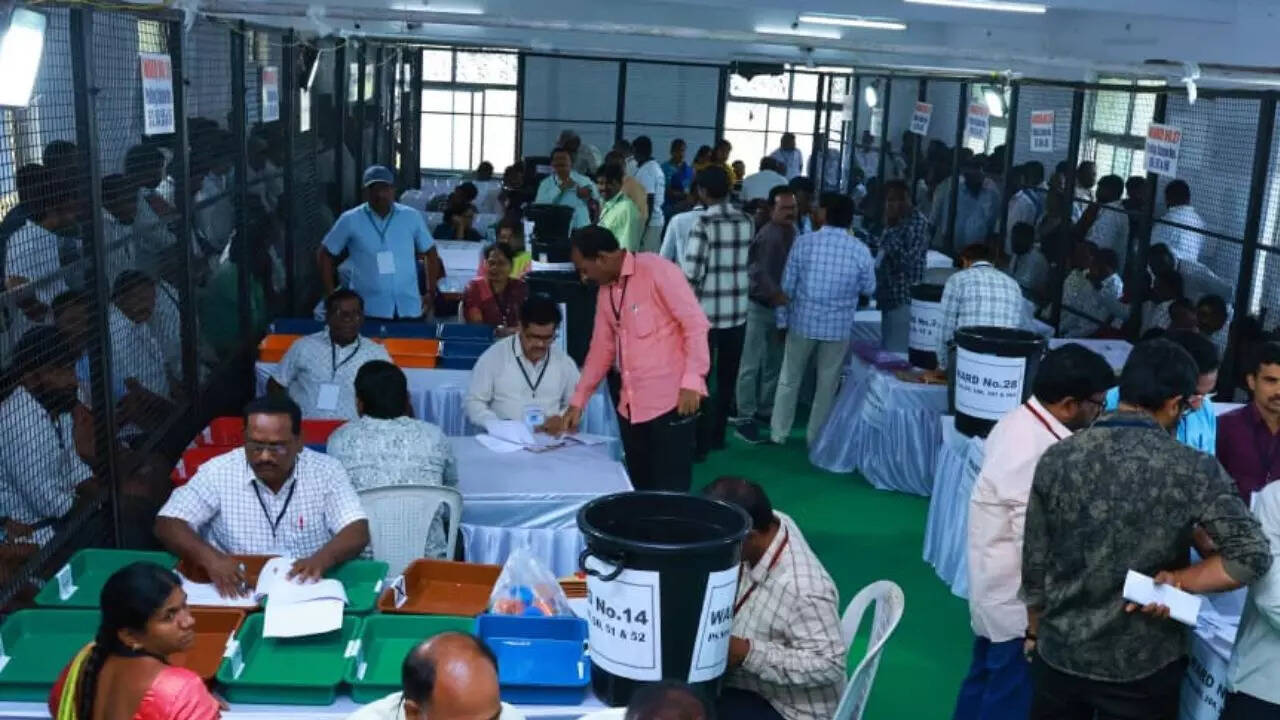 Mancherial municipal corporation election results 2026: Congress leads, BRS and BJP trail