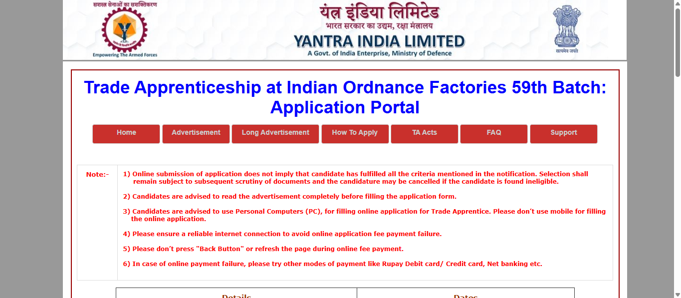 Yantra India Limited Apprentice recruitment 2026: Registration underway for 3,979 posts; direct link to apply here