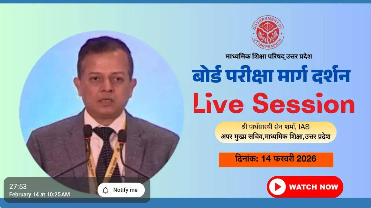 UP Board hosts state-level online guidance session today ahead of 2026 exams; check live webcast here