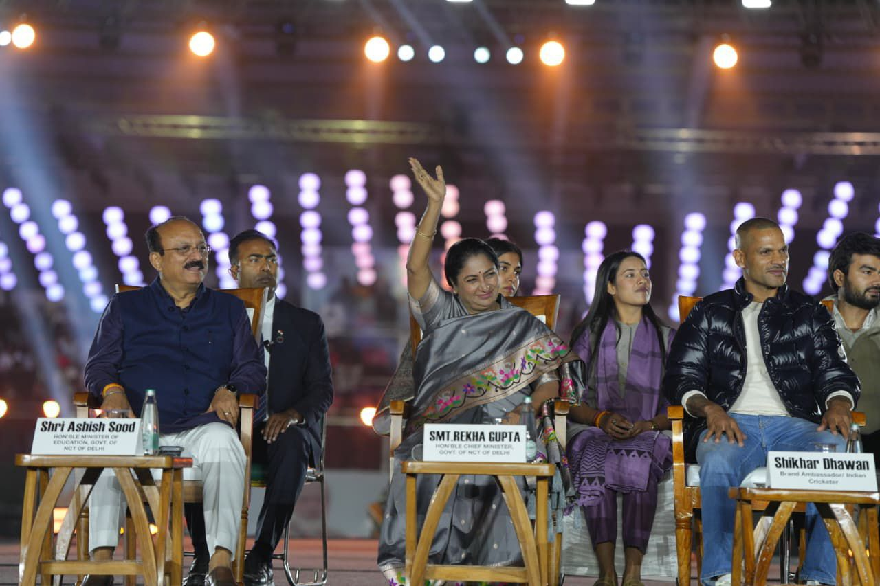 Delhi CM Rekha Gupta, Shikhar Dhawan participates in inauguration ceremony of Delhi Khel Mahakumbh