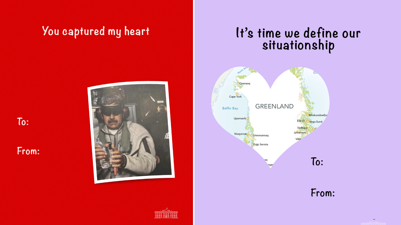 ‘You captured my heart’: WH releases Valentine’s Day cards featuring Maduro & more