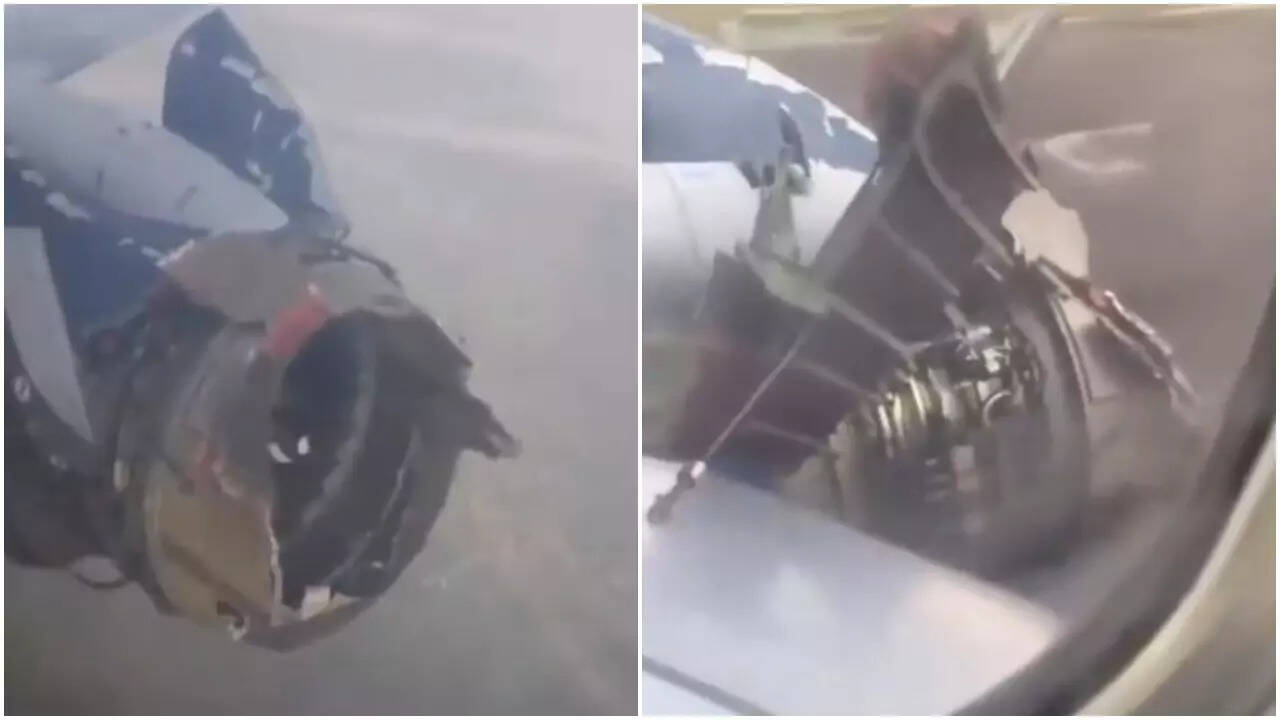 Watch: Passengers scream as Arik Air Boeing flight’s left engine destroyed mid-air; plane makes emergency landing