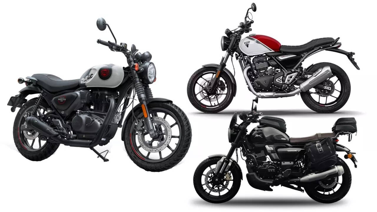 Royal Enfield Hunter 350 vs Triumph Speed T4 vs TVS Ronin