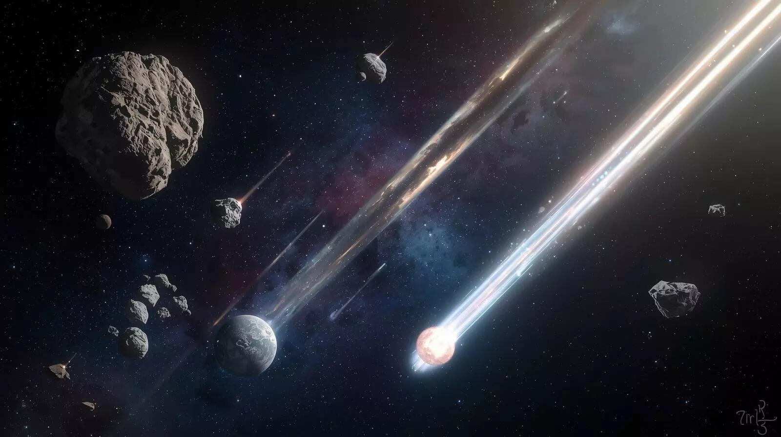 What is the difference between asteroids, comets, and meteors