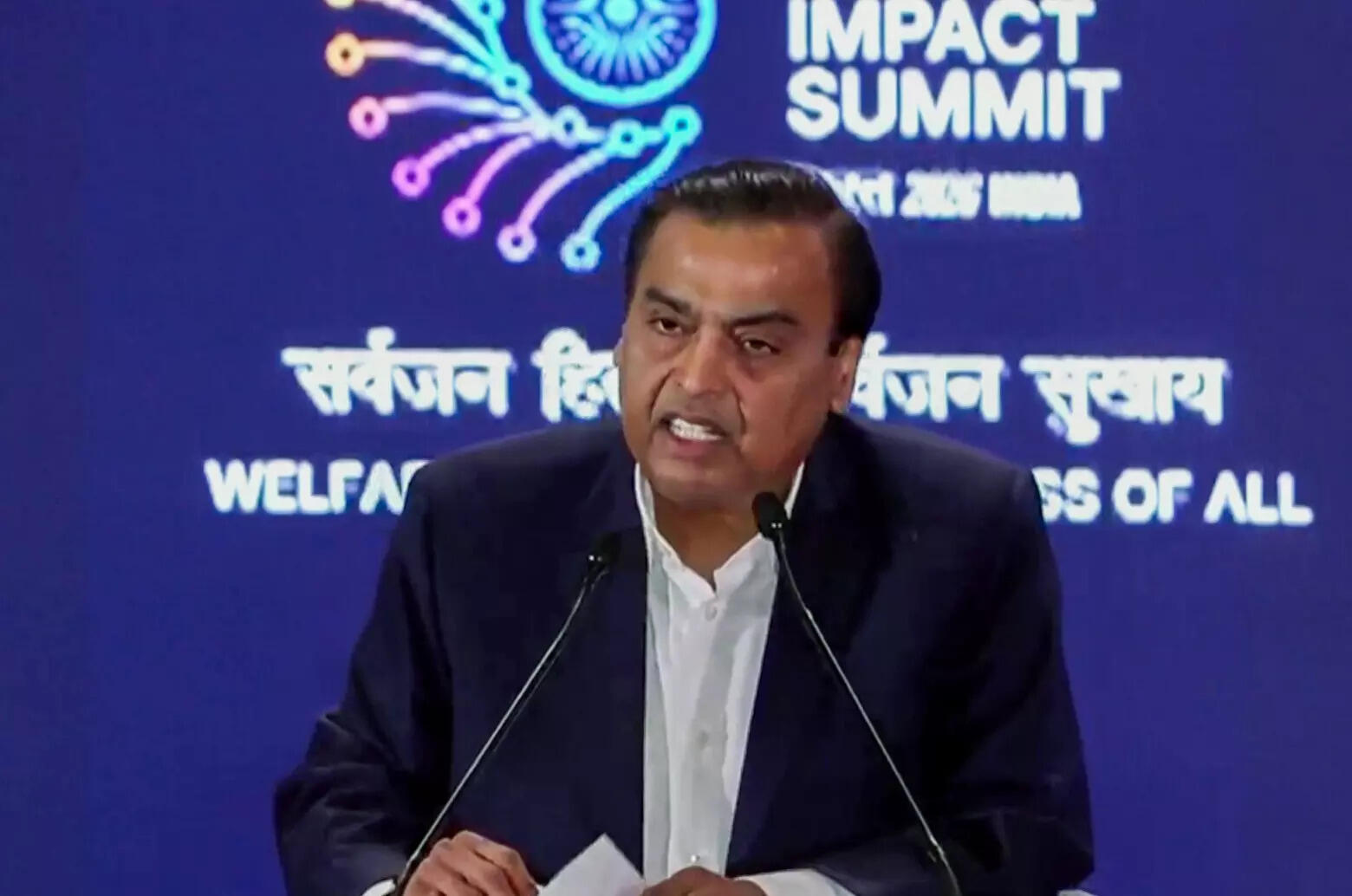 Mukesh Ambani announces $110bn push for AI sovereign infra