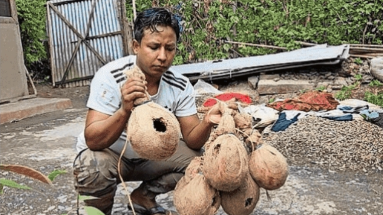 Manipur man races bullets &amp; storms to save sparrows with Rs 5 solution; installs 600 nests, distributes 300 free