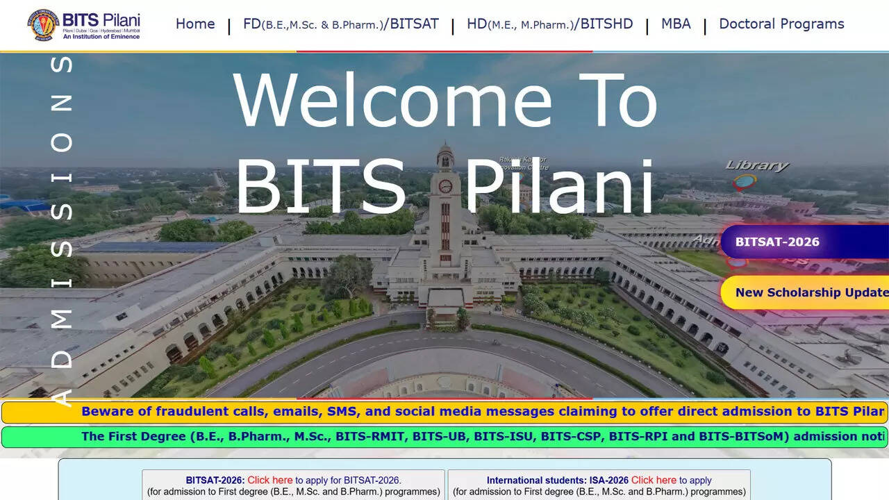BITS Pilani announces full-fee waiver admissions for top 500 BITSAT rankers; check details here