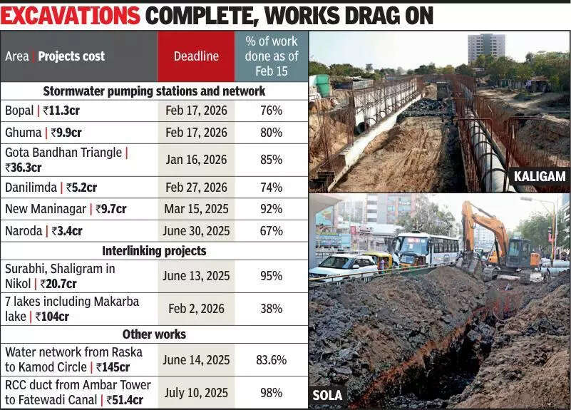 Ahmedabad: 10 AMC projects worth s 396 crore miss deadlines