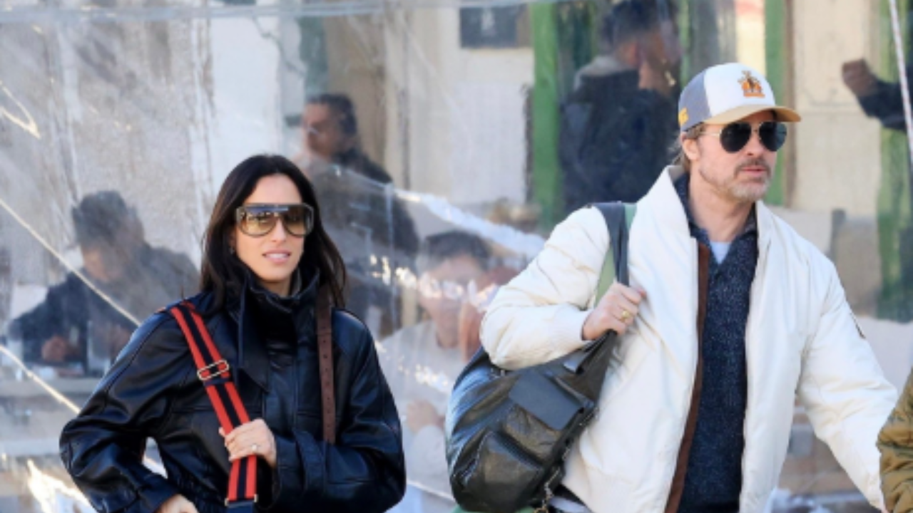 Brad Pitt and Ines de Ramon make a stylish Greece appearance