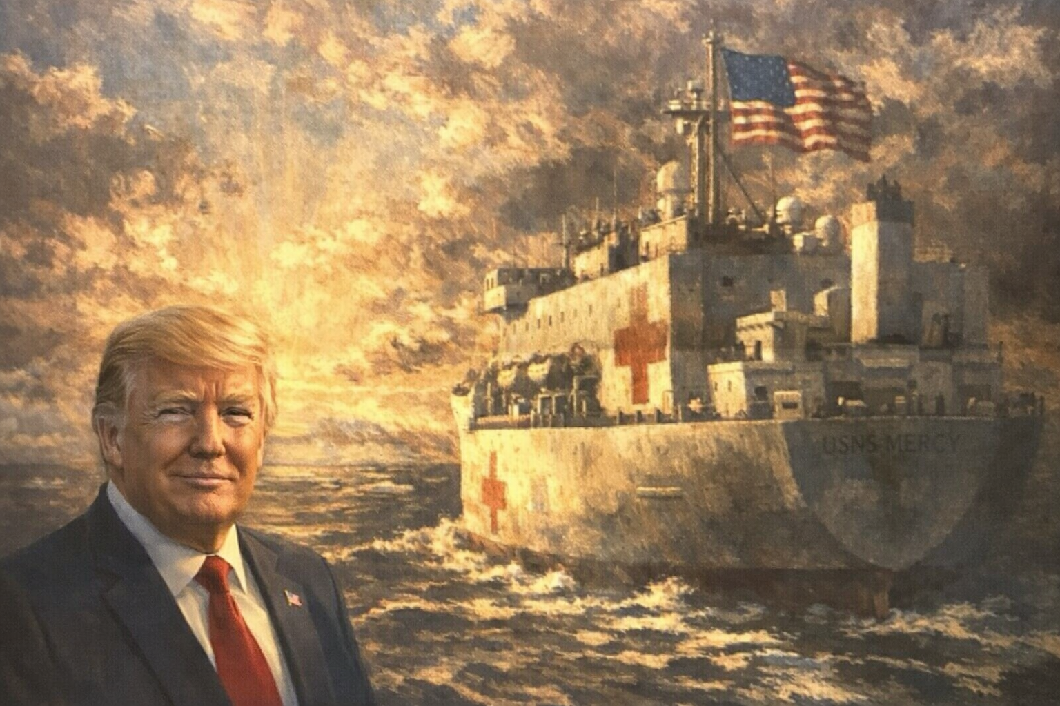 ‘It’s on the way’: Donald Trump is sending ‘great hospital boat’ to Greenland