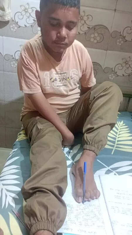 Ahmedabad teen with disability to write board exam papers with foot