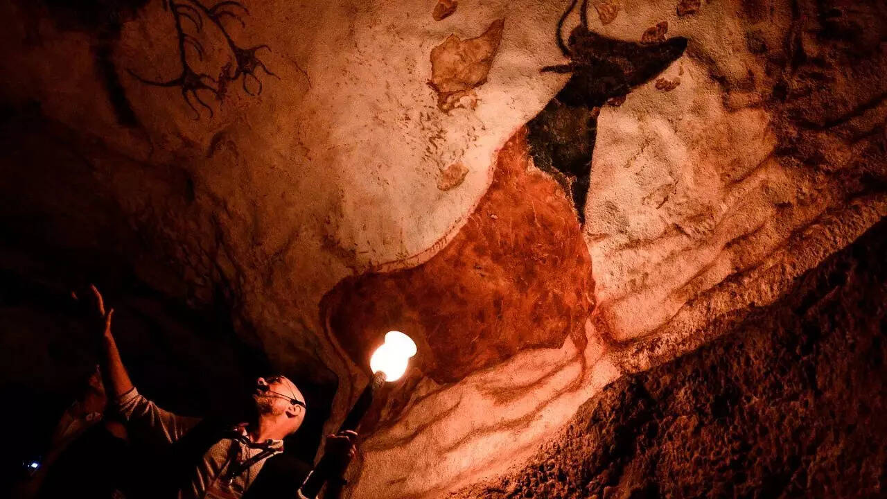 17,000-year-old ancient paintings found in France when a boy followed his dog into a secret cave in 1940