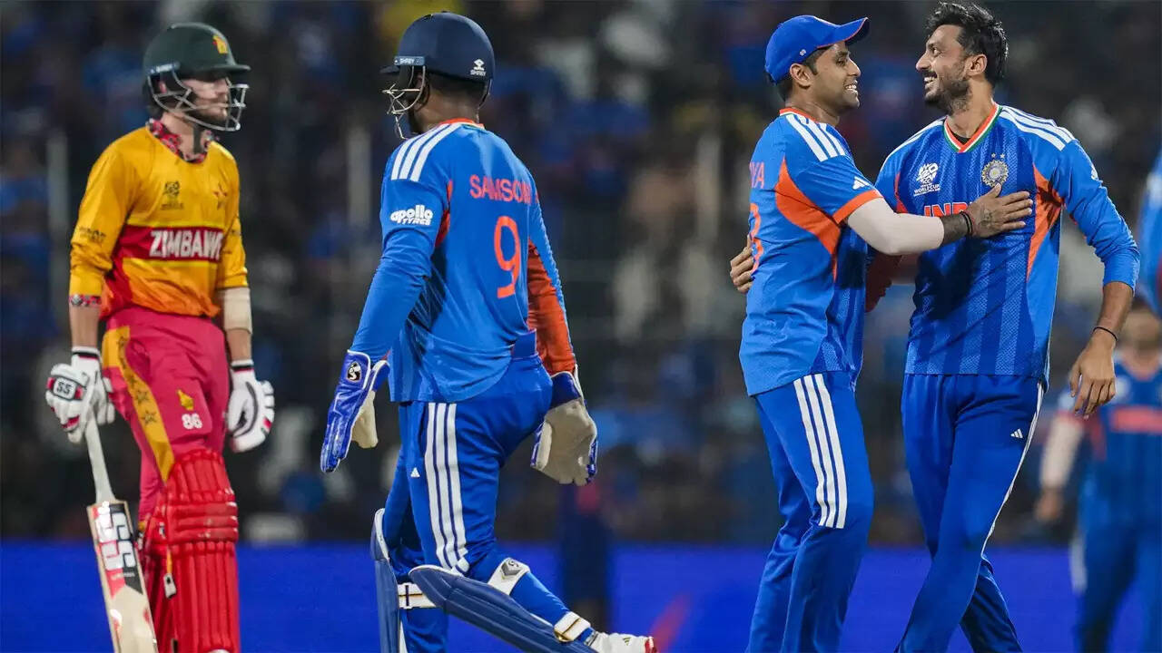 IND vs ZIM Live: Axar Patel strikes, Tadiwanashe Marumani falls