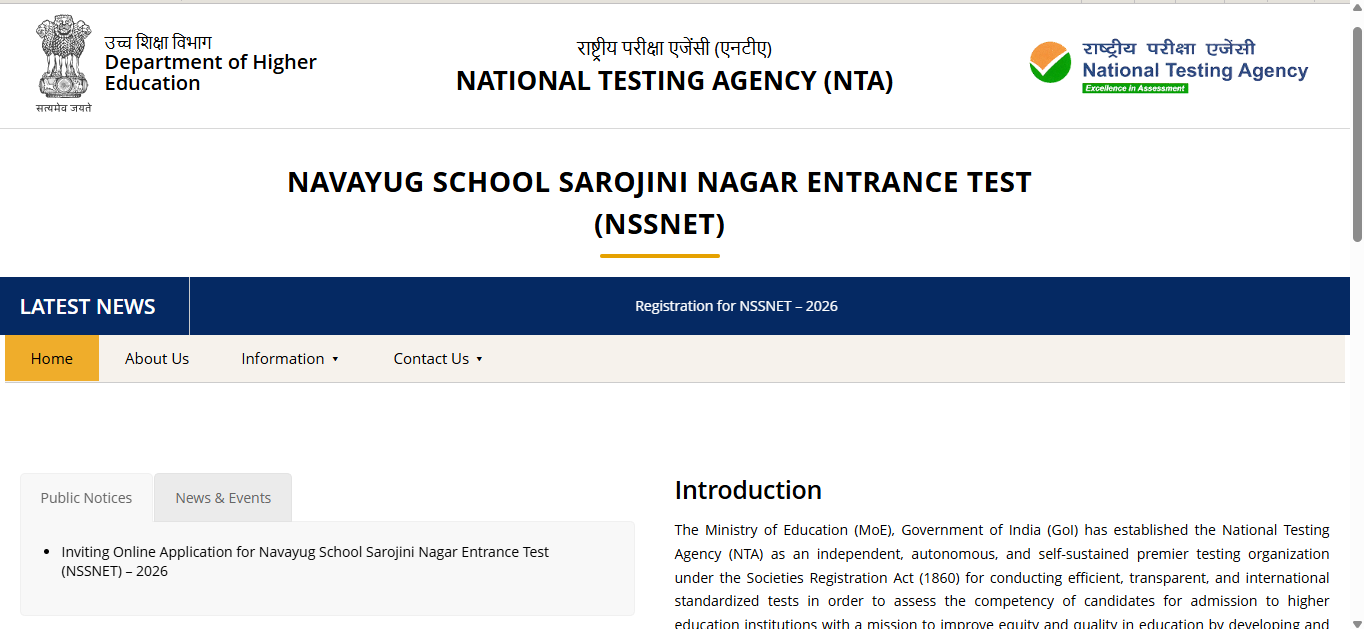 NSSNET 2026 registration begins for Class 6, 7 at exams.nta.nic.in: Direct link to apply and key dates here