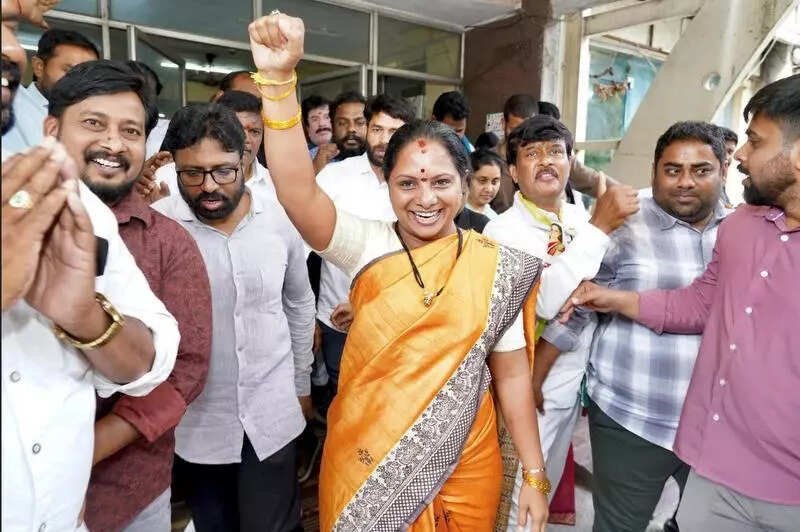 Kavitha claims moral victory, rips KTR, hints at party