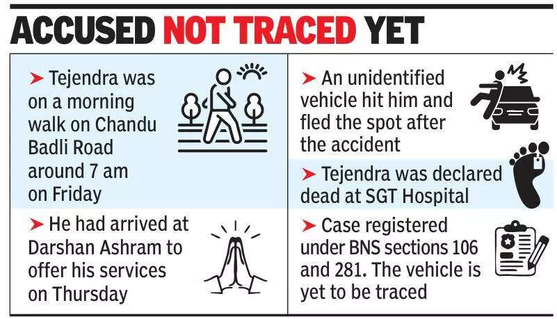 Man visiting ashram goes out for a walk, dies in hit and run