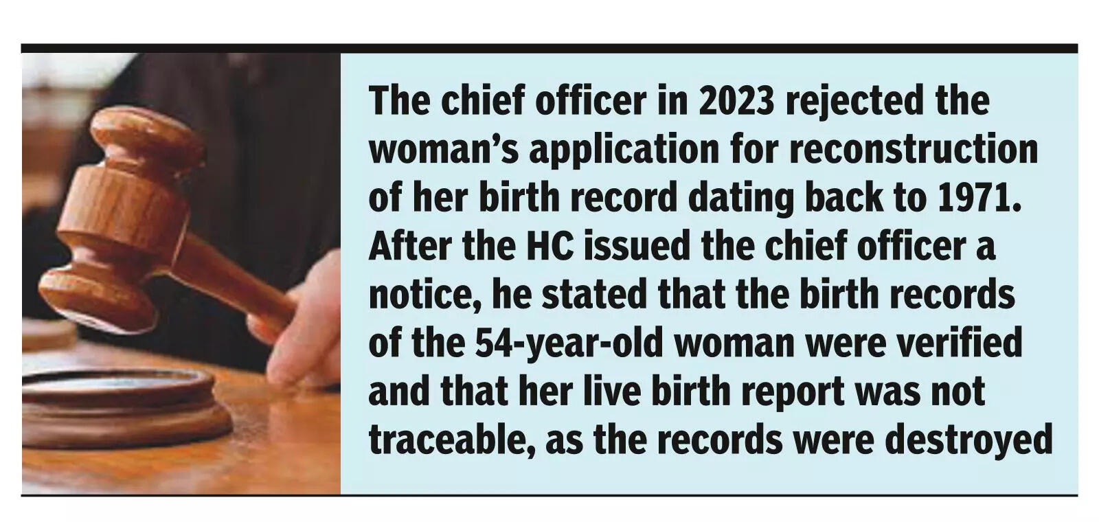 HC tells MMC to reconstruct 1971 birth record of woman