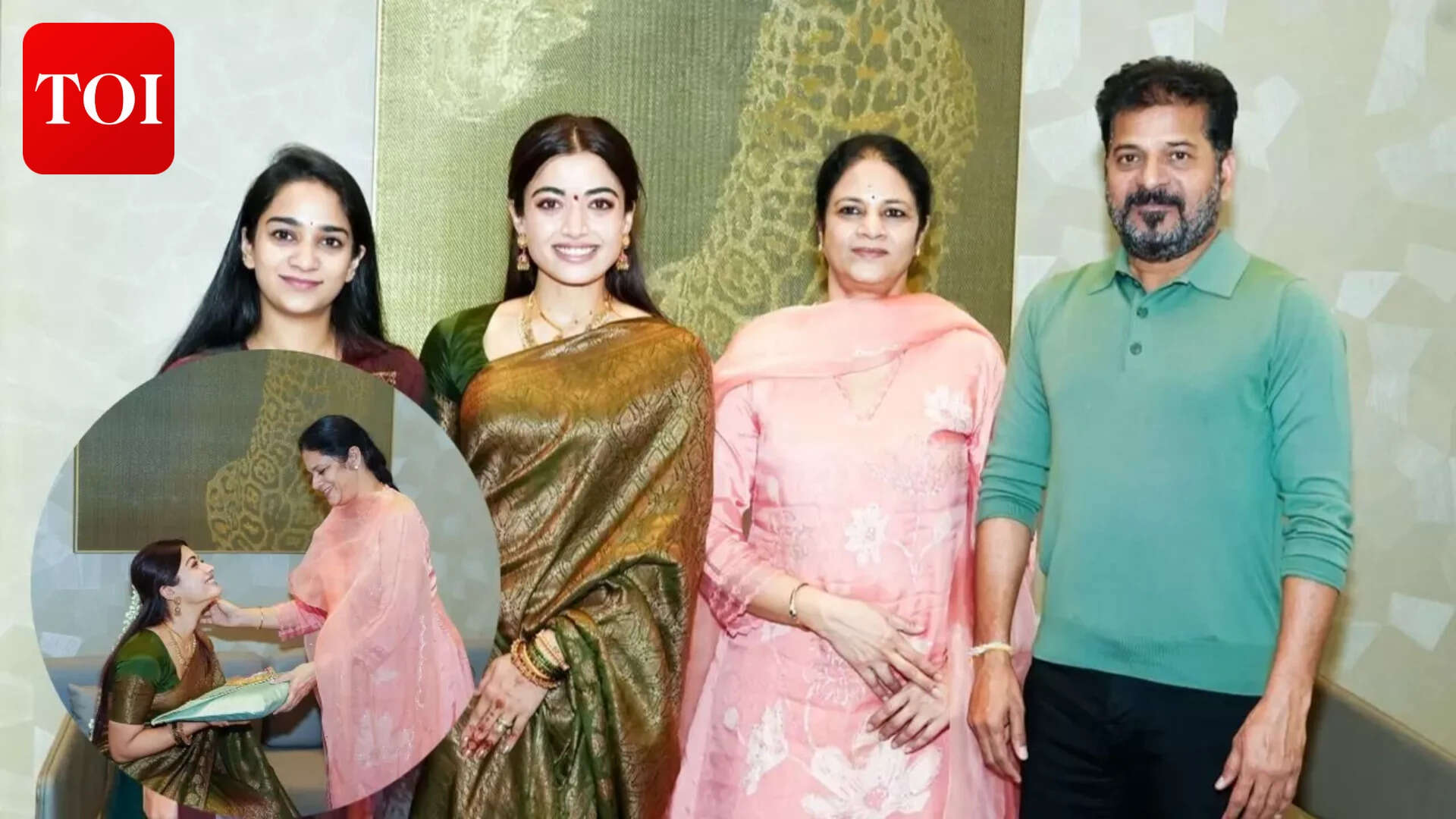 Rashmika Mandanna seeks blessings from Telangana CM