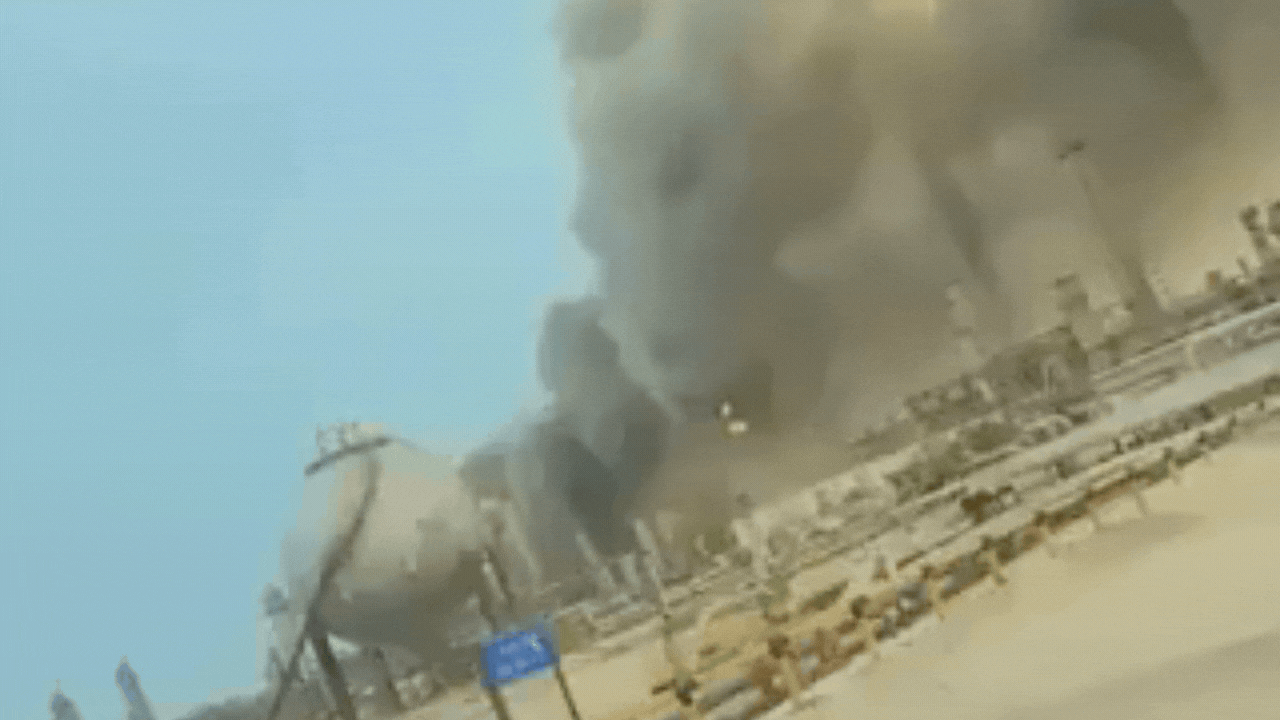 Watch: Saudi Aramco oil refinery, one of the Middle East’s largest hubs, hit by Iranian drone