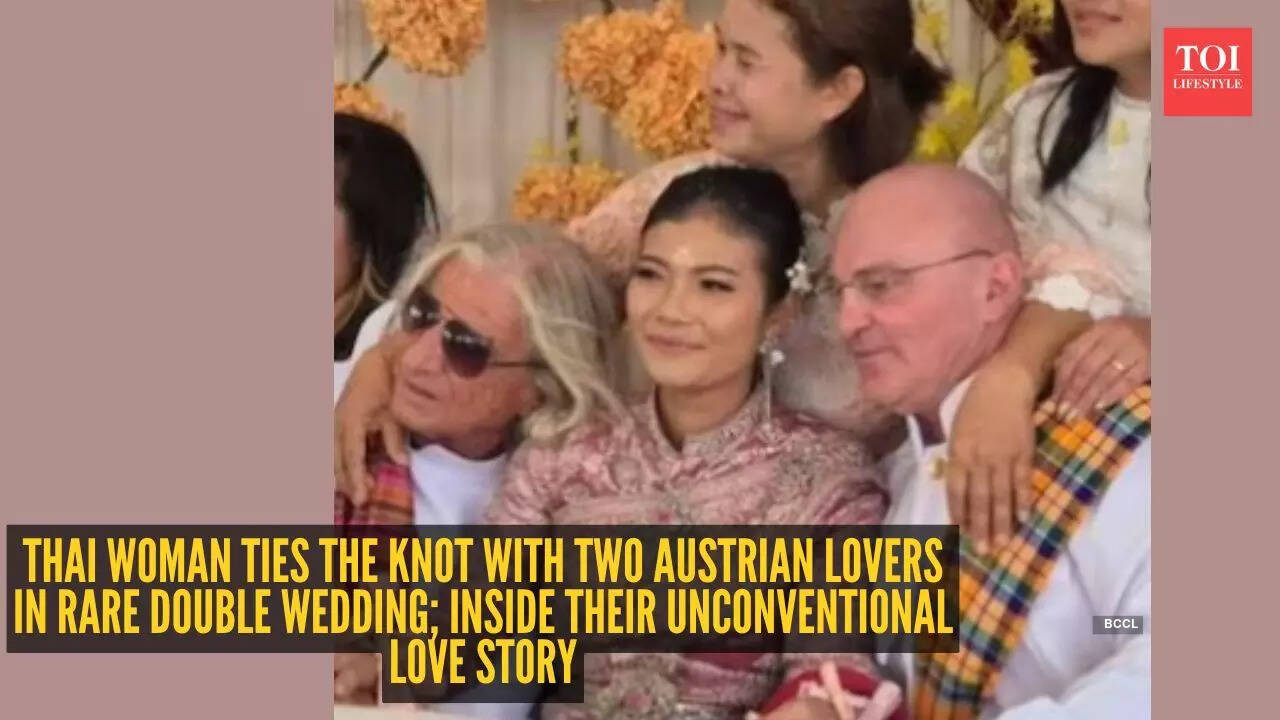 Thai woman ties the knot with two Austrian lovers in rare double wedding; inside their unconventional love story