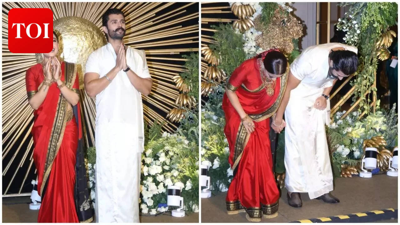 Rashmika and Vijay glow with joy at Hyderabad reception