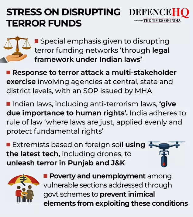 STRESS ON DISRUPTING TERROR FUNDS